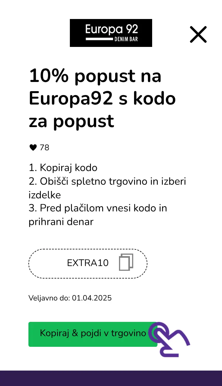 kupon drugi korak